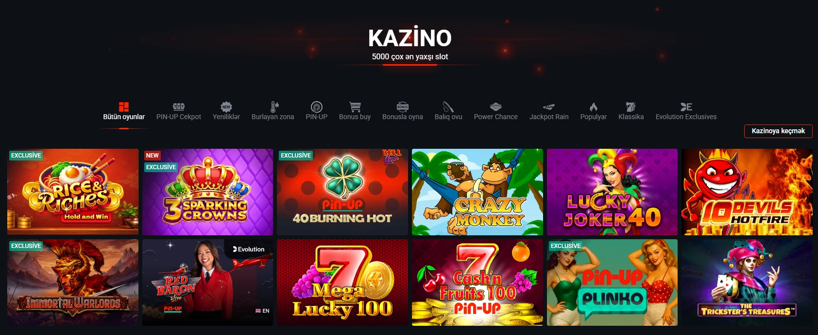 PinUp Azərbaycan online casino login, casino hesabına giriş, slotlar və şəxsi kabinet